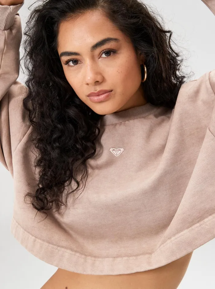 Roxy Fleece and Hoodies Surf Safari Sweatshirt Bitter Chocolate 8211 Women