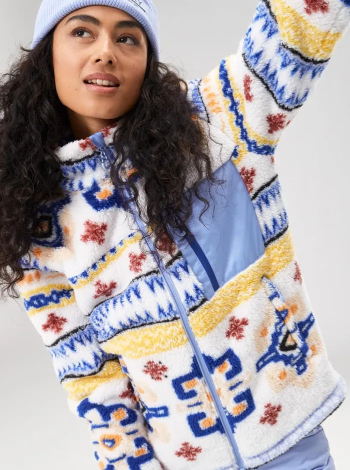 Roxy Fleece and Softshells Alabama Technical Fleece Bright White Chandail 8211 Women Roxy Fleece and Softshells Alabama Technical Fleece Bright White Chandail 8211 Women