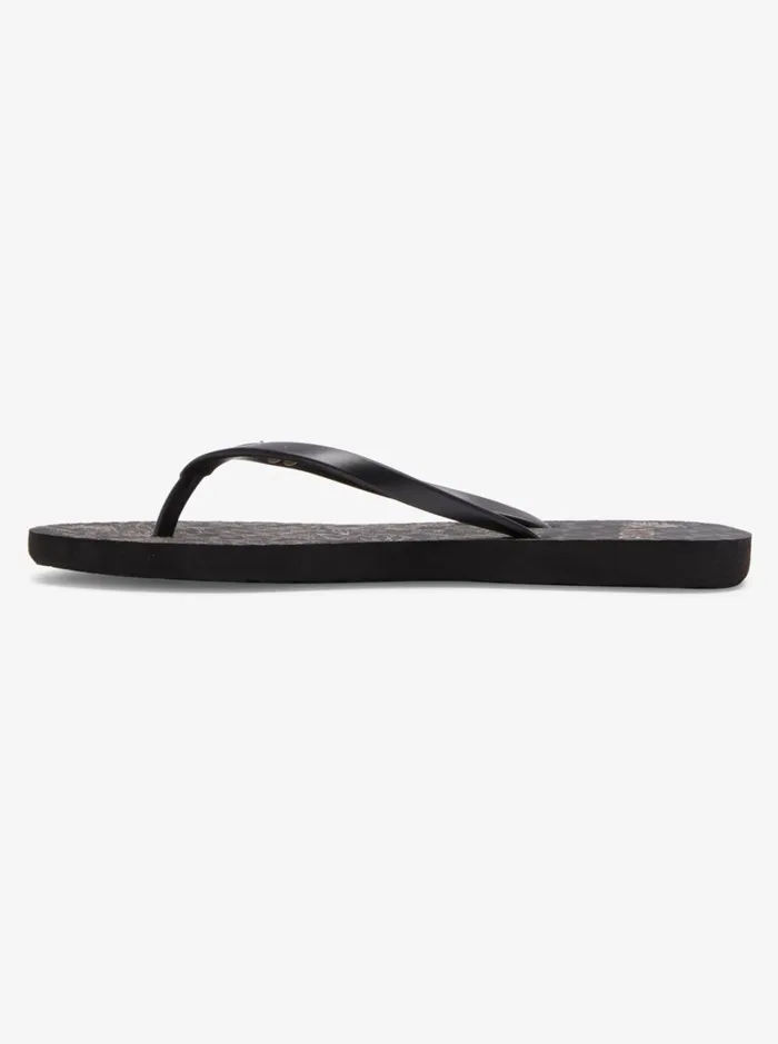 Roxy Flip Flops Viva Stamp FlipFlops Metallic Goldblack 8211 Women