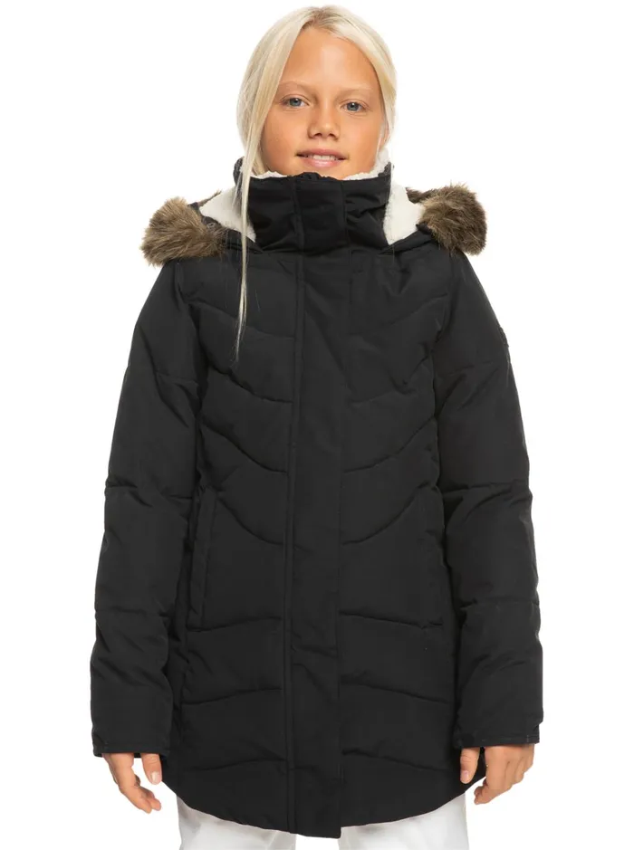 Roxy Girls Snow Girls039 416 Elsie Longline Winter Jacket True Black 8211 Women Roxy Girls Snow Girls039 416 Elsie Longline Winter Jacket True Black 8211 Women