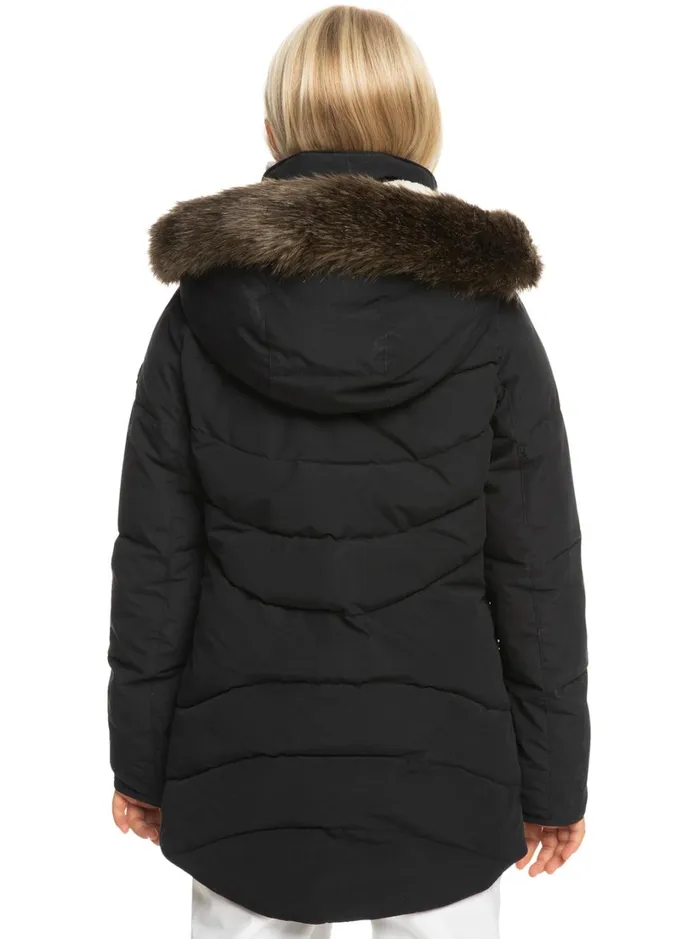 Roxy Girls Snow Girls039 416 Elsie Longline Winter Jacket True Black 8211 Women