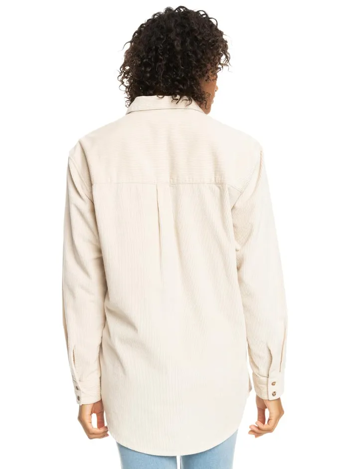 Roxy Jackets Let It Go Corduroy Long Sleeve Shirt Tapioca 8211 Women