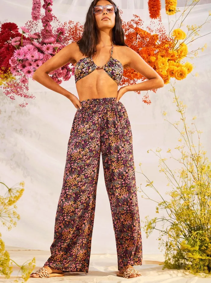 Roxy Pants and Jeans Forever And A Day Lightweight Pants Anthracite Floral Daze 8211 Women