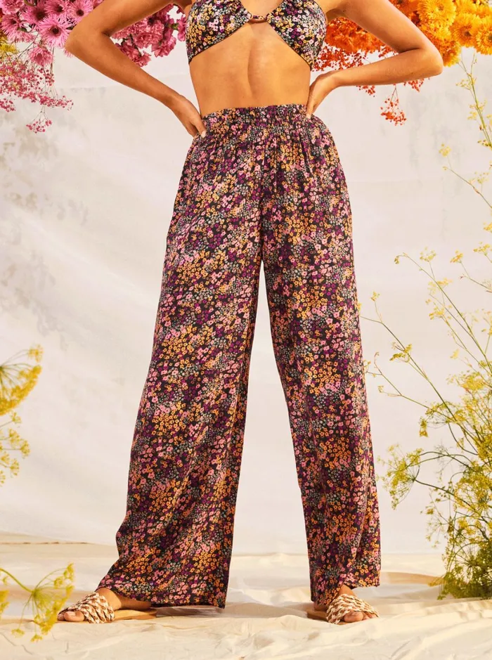 Roxy Pants and Jeans Forever And A Day Lightweight Pants Anthracite Floral Daze 8211 Women