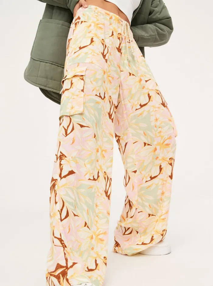 Roxy Pants and Jeans Precious High Waist Cargo Pants Quiet Green Coast 2 Coast 8211 Women