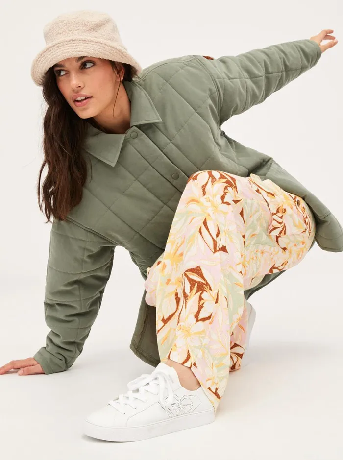Roxy Pants and Jeans Precious High Waist Cargo Pants Quiet Green Coast 2 Coast 8211 Women