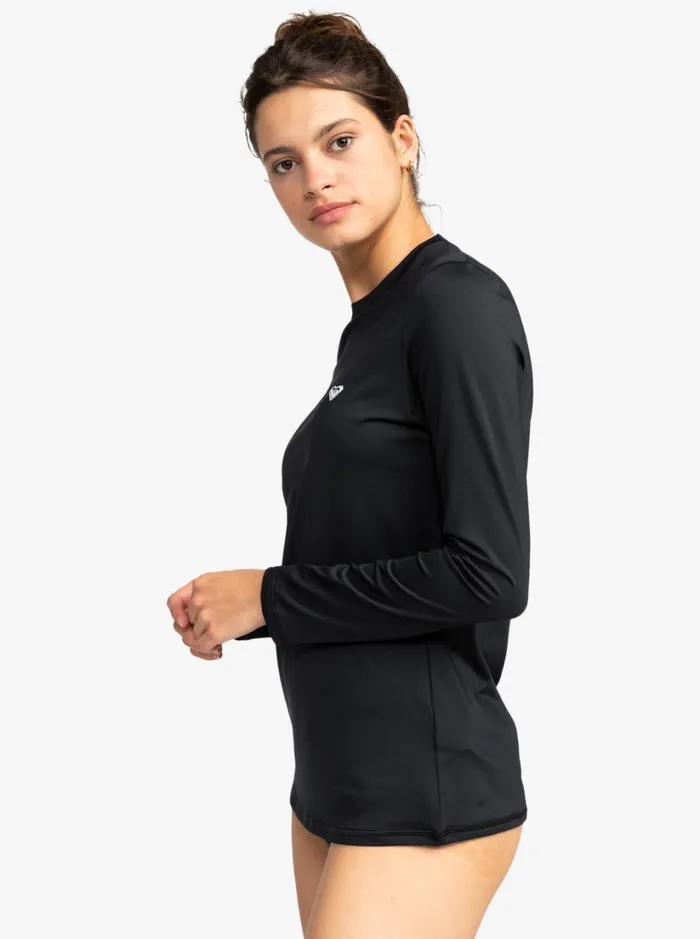 Roxy Rashguards New Enjoy Waves Long Sleeve Rashguard Anthracite 8211 Women