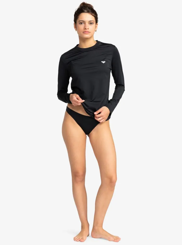 Roxy Rashguards New Enjoy Waves Long Sleeve Rashguard Anthracite 8211 Women