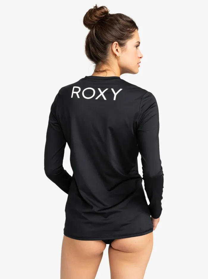 Roxy Rashguards New Enjoy Waves Long Sleeve Rashguard Anthracite 8211 Women
