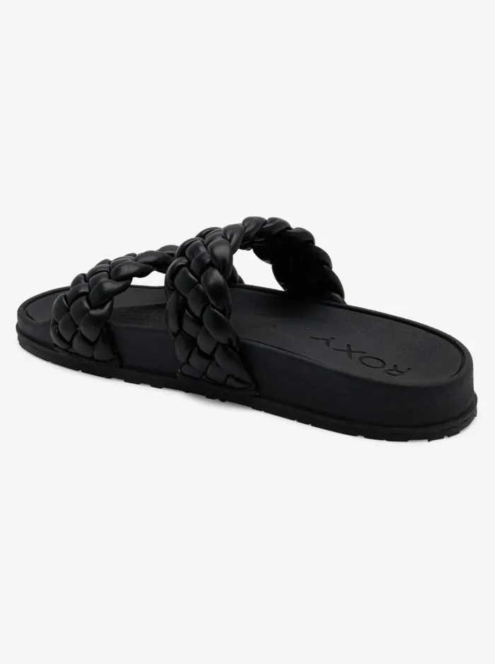 Roxy Sandals Slippy Braided WaterFriendly Sandals Black 8211 Women