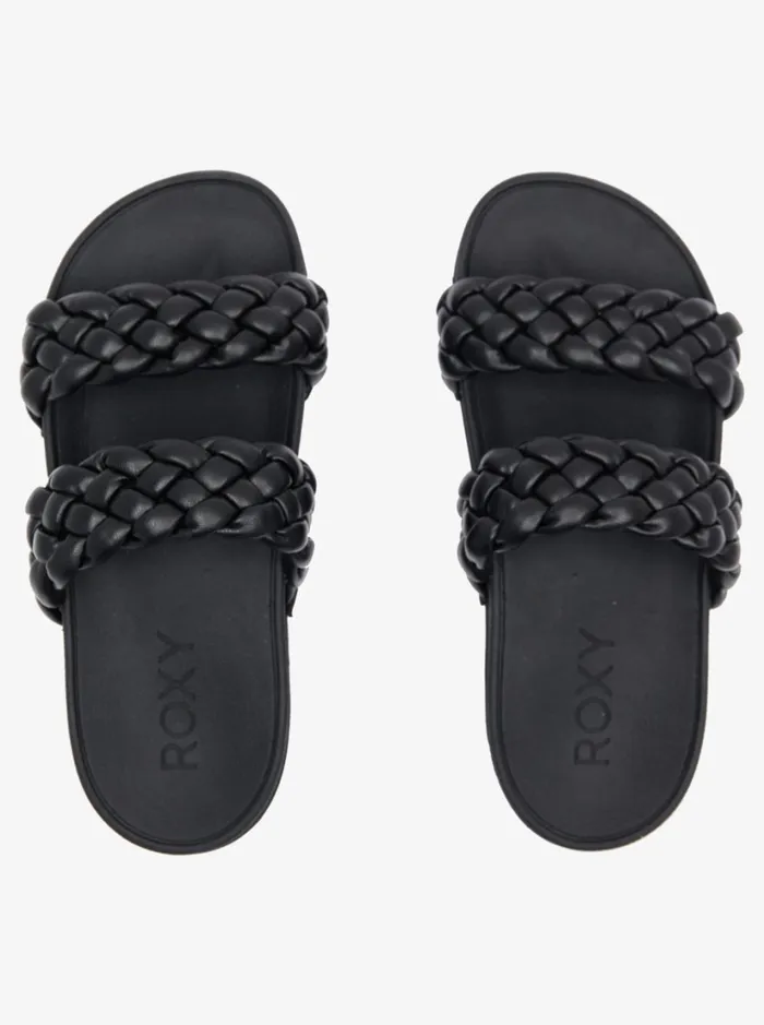 Roxy Sandals Slippy Braided WaterFriendly Sandals Black 8211 Women