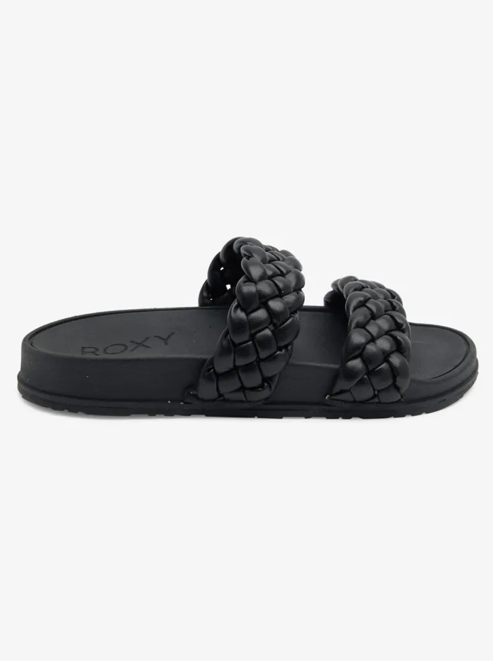 Roxy Sandals Slippy Braided WaterFriendly Sandals Black 8211 Women