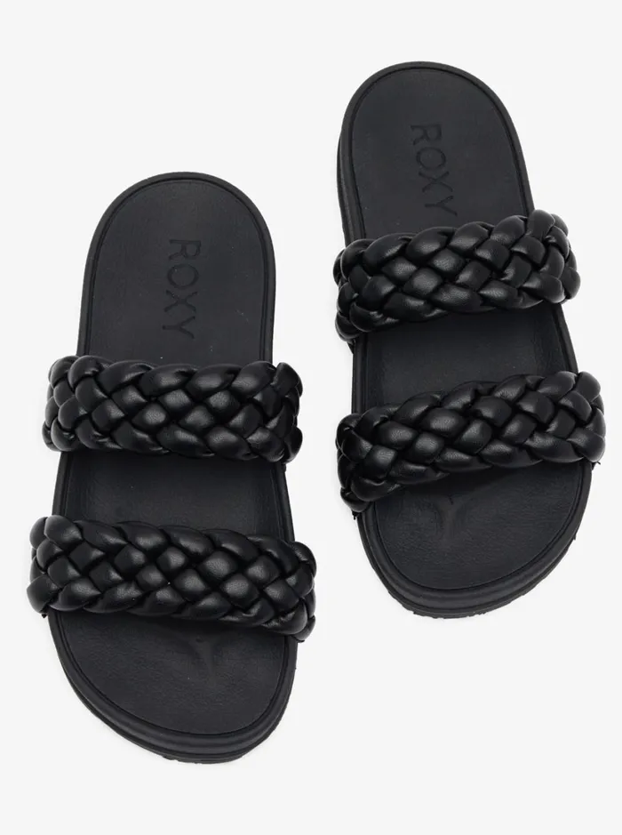 Roxy Sandals Slippy Braided WaterFriendly Sandals Black 8211 Women