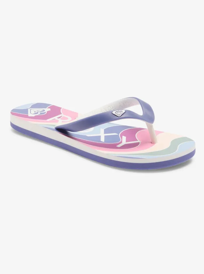 Roxy Shoes and Sandals Girl039s 416 Tahiti FlipFlops Blue Depths 8211 Women