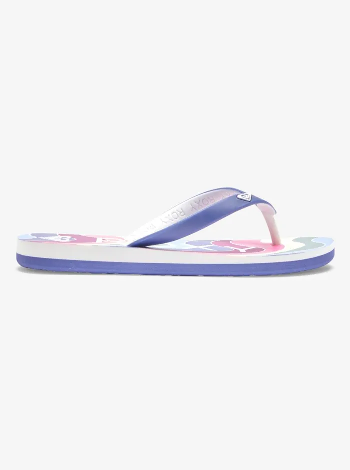 Roxy Shoes and Sandals Girl039s 416 Tahiti FlipFlops Blue Depths 8211 Women