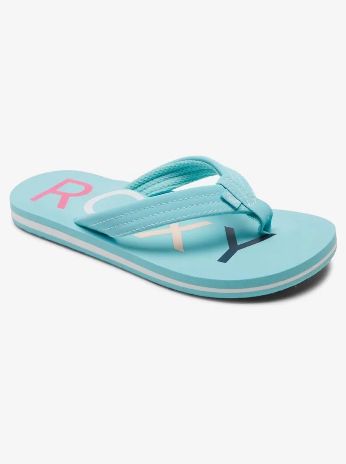 Roxy Shoes and Sandals Girl039s 416 Vista FlipFlops Light Blue 8211 Women