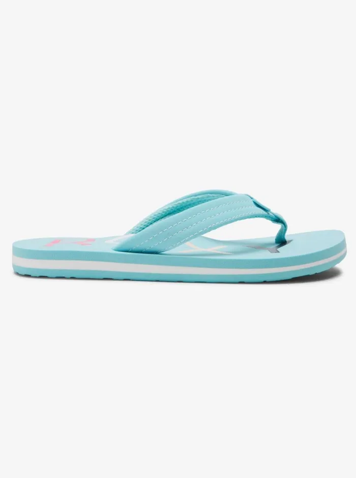 Roxy Shoes and Sandals Girl039s 416 Vista FlipFlops Light Blue 8211 Women