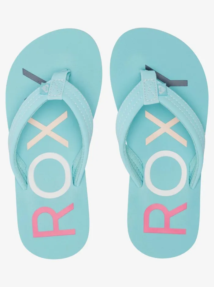 Roxy Shoes and Sandals Girl039s 416 Vista FlipFlops Light Blue 8211 Women