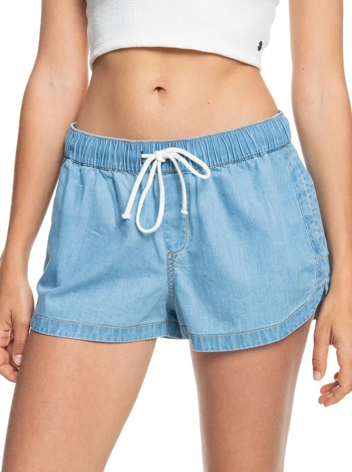 Roxy Shorts New Impossible Denim Shorts Light Blue 8211 Women