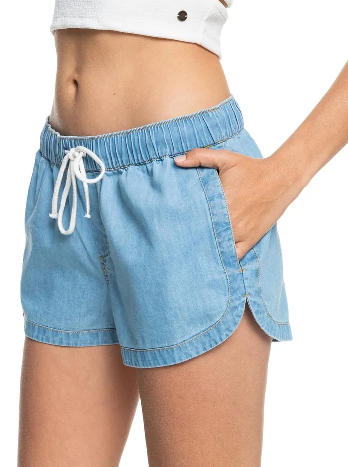 Roxy Shorts New Impossible Denim Shorts Light Blue 8211 Women