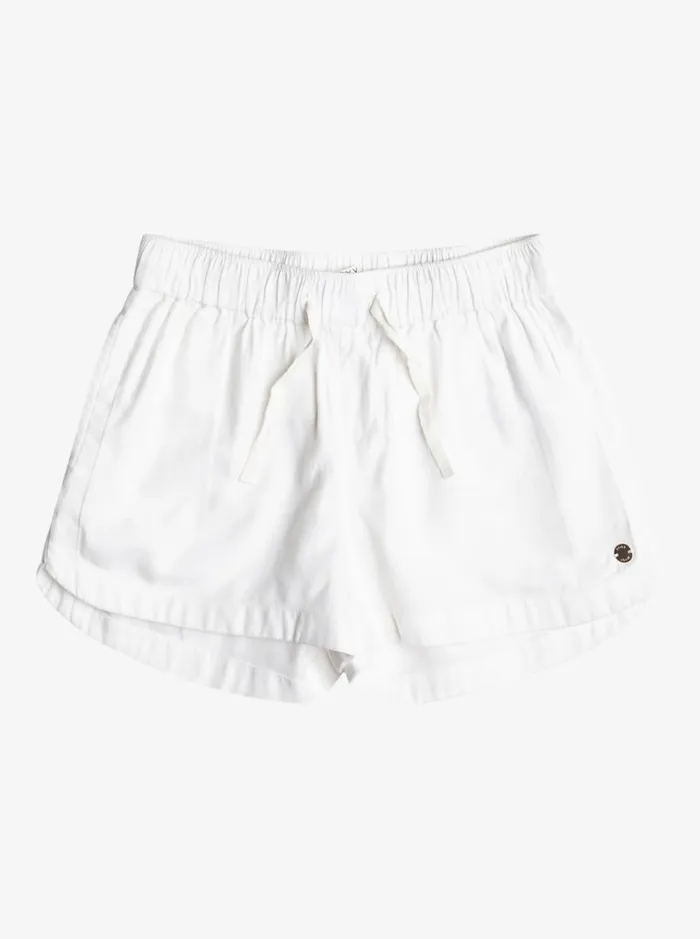 Roxy Skirts and Shorts Girl039s 416 Una Mattina Elastic Waist Shorts Snow White 8211 Women Roxy Skirts and Shorts Girl039s 416 Una Mattina Elastic Waist Shorts Snow White 8211 Women