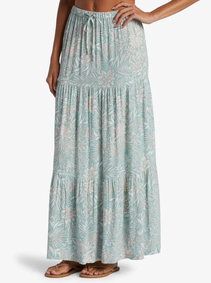 Roxy Skirts Bayside Ankle Length Skirt Blue Surf Planao Apparel 8211 Women
