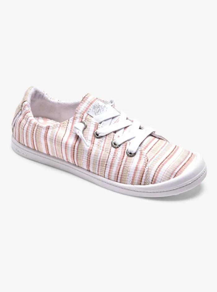 Roxy Sneakers Bayshore Shoes Tan Pinstripe 8211 Women