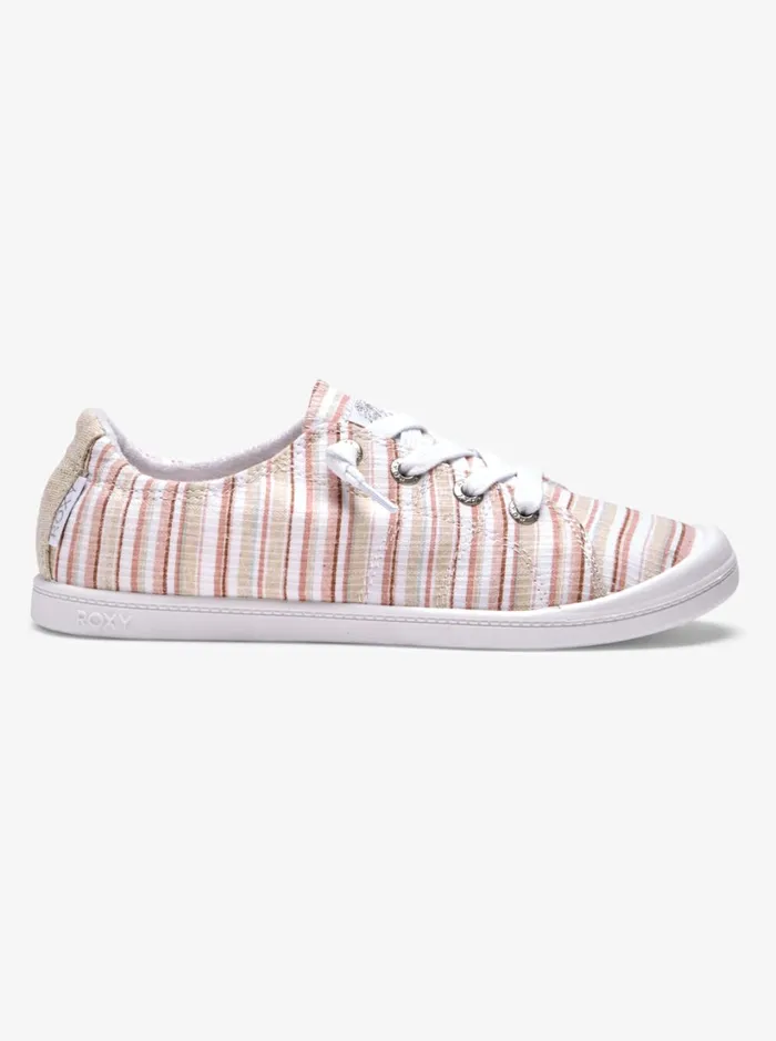Roxy Sneakers Bayshore Shoes Tan Pinstripe 8211 Women