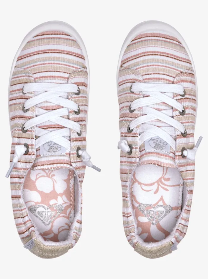 Roxy Sneakers Bayshore Shoes Tan Pinstripe 8211 Women