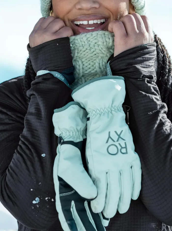 Roxy Snow Accessories Freshfield Technical SnowboardSki Gloves Cameo Green 8211 Women Roxy Snow Accessories Freshfield Technical SnowboardSki Gloves Cameo Green 8211 Women