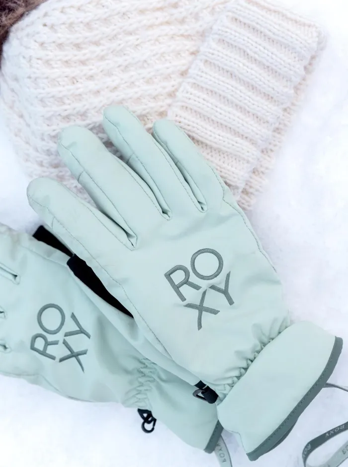 Roxy Snow Accessories Freshfield Technical SnowboardSki Gloves Cameo Green 8211 Women