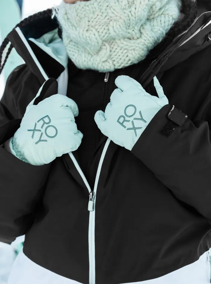 Roxy Snow Accessories Freshfield Technical SnowboardSki Gloves Cameo Green 8211 Women