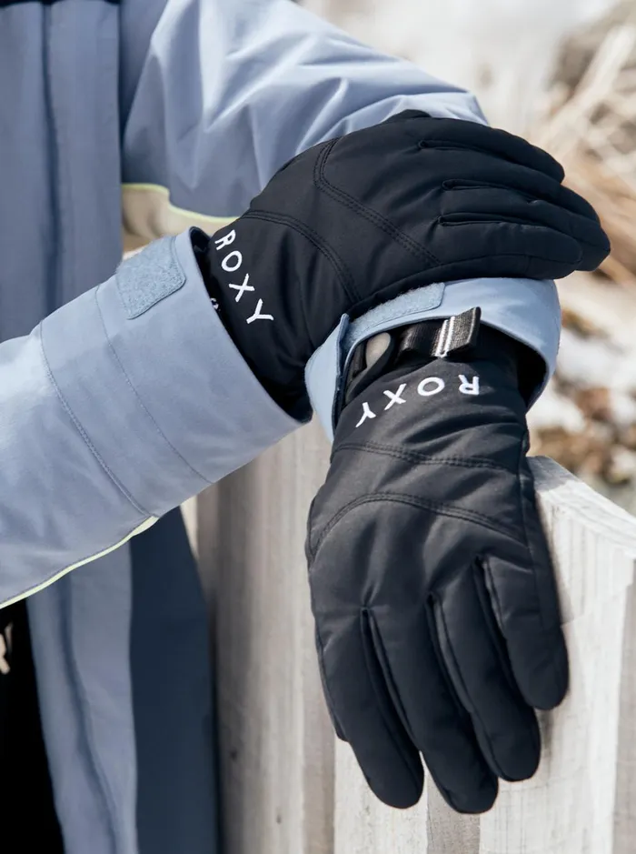 Roxy Snow Accessories Roxy Jetty Solid Insulated SnowboardSki Gloves True Black 8211 Women Roxy Snow Accessories Roxy Jetty Solid Insulated SnowboardSki Gloves True Black 8211 Women