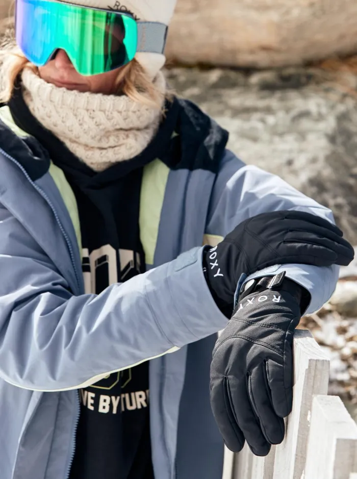 Roxy Snow Accessories Roxy Jetty Solid Insulated SnowboardSki Gloves True Black 8211 Women