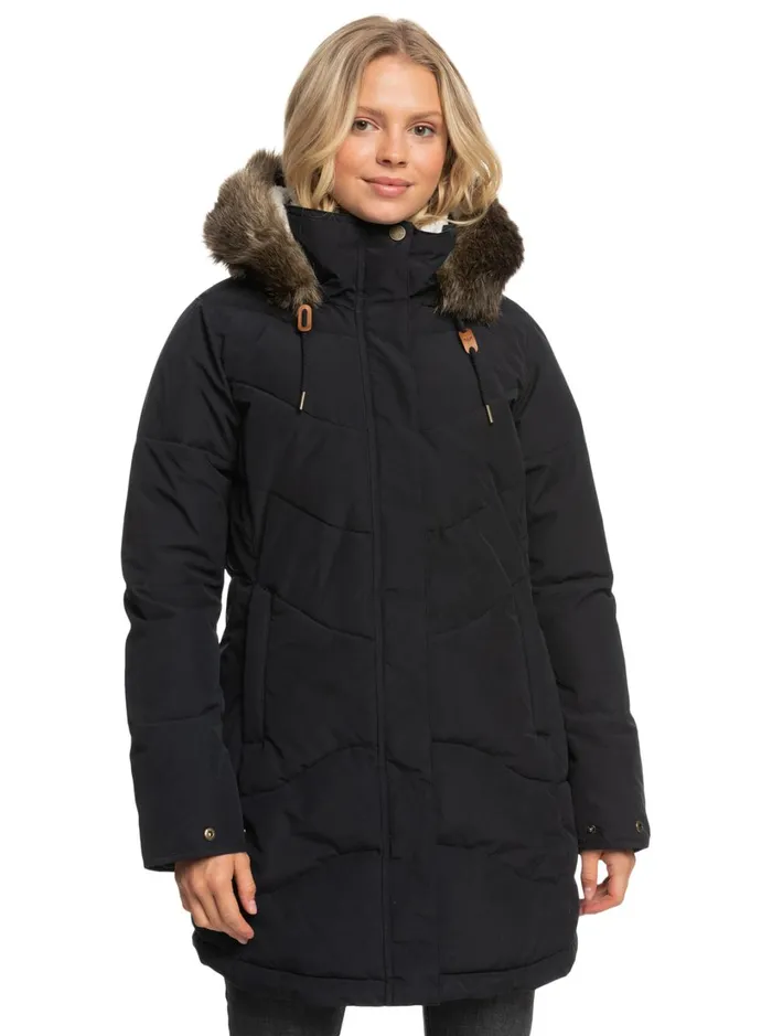 Roxy Snow Jackets Ellie Longline Winter Jacket True Black 8211 Women