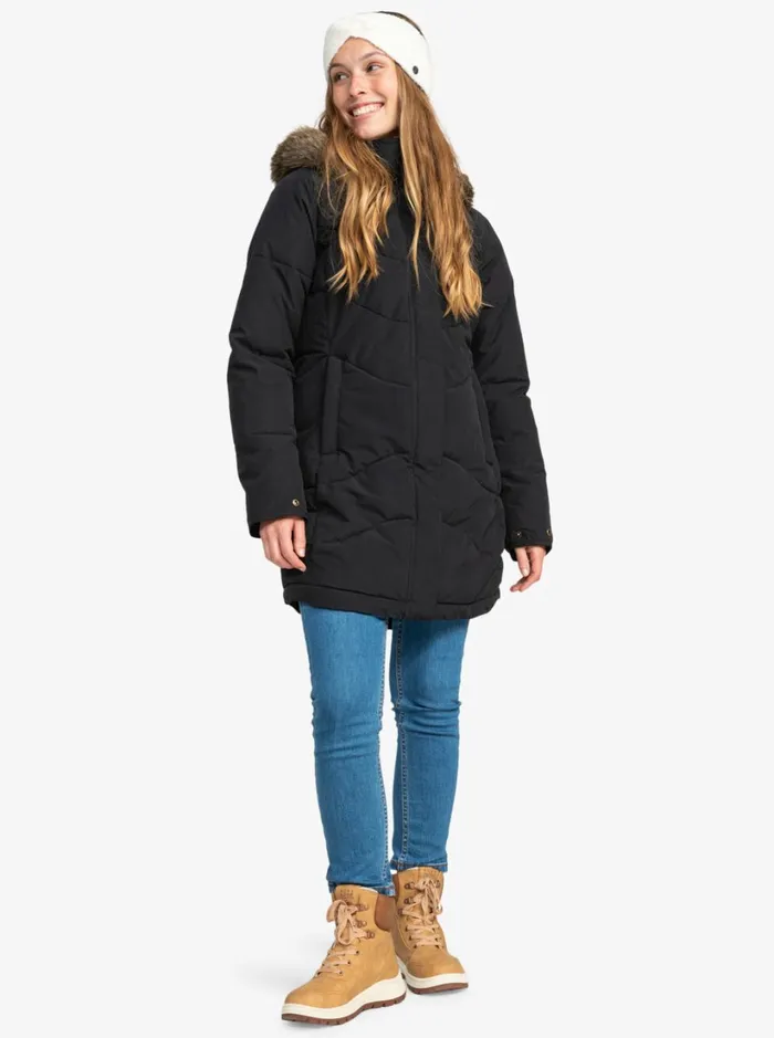 Roxy Snow Jackets Ellie Longline Winter Jacket True Black 8211 Women