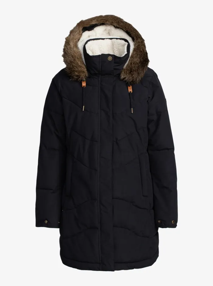 Roxy Snow Jackets Ellie Longline Winter Jacket True Black 8211 Women