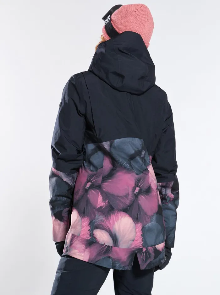 Roxy Snow Jackets GORETEX Glade Technical Snow Jacket True Black Pansy Pansy 8211 Women