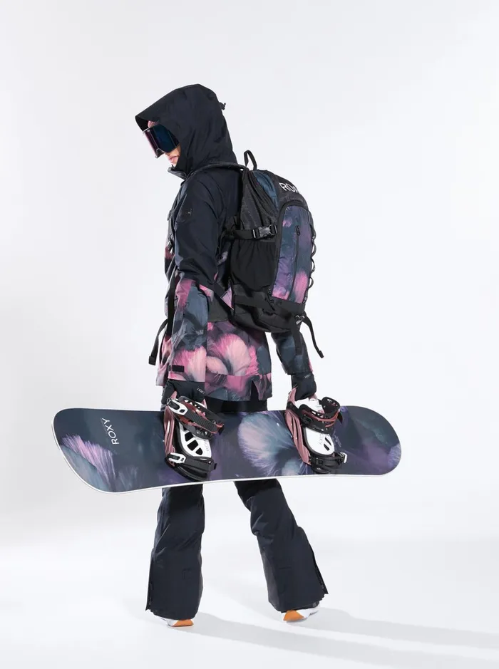 Roxy Snow Jackets GORETEX Glade Technical Snow Jacket True Black Pansy Pansy 8211 Women