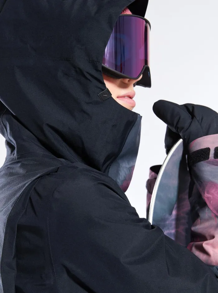 Roxy Snow Jackets GORETEX Glade Technical Snow Jacket True Black Pansy Pansy 8211 Women
