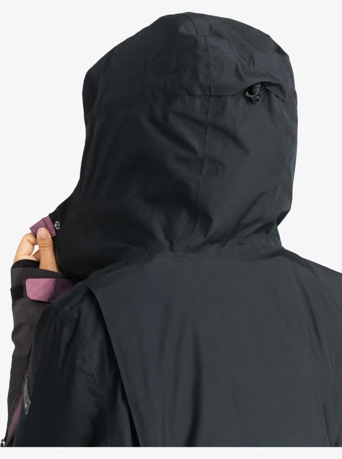 Roxy Snow Jackets GORETEX Glade Technical Snow Jacket True Black Pansy Pansy 8211 Women