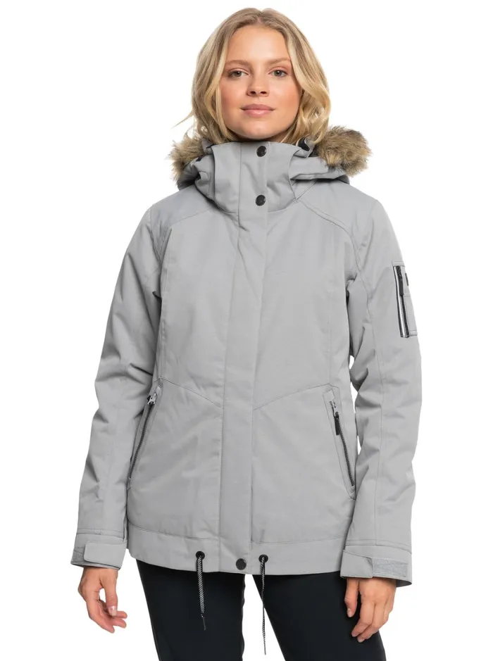 Roxy Snow Jackets Meade Technical Snow Jacket Heather Grey 8211 Women