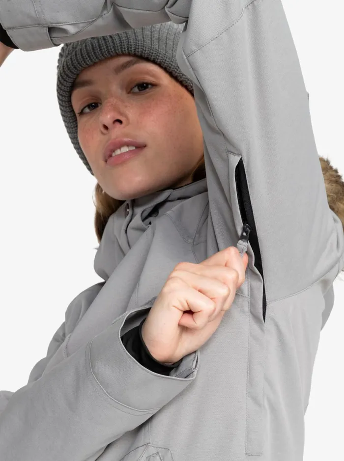 Roxy Snow Jackets Meade Technical Snow Jacket Heather Grey 8211 Women