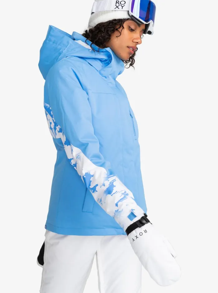 Roxy Snow Jackets Roxy Jetty Block Technical Snow Jacket Azure Blue Clouds 8211 Women