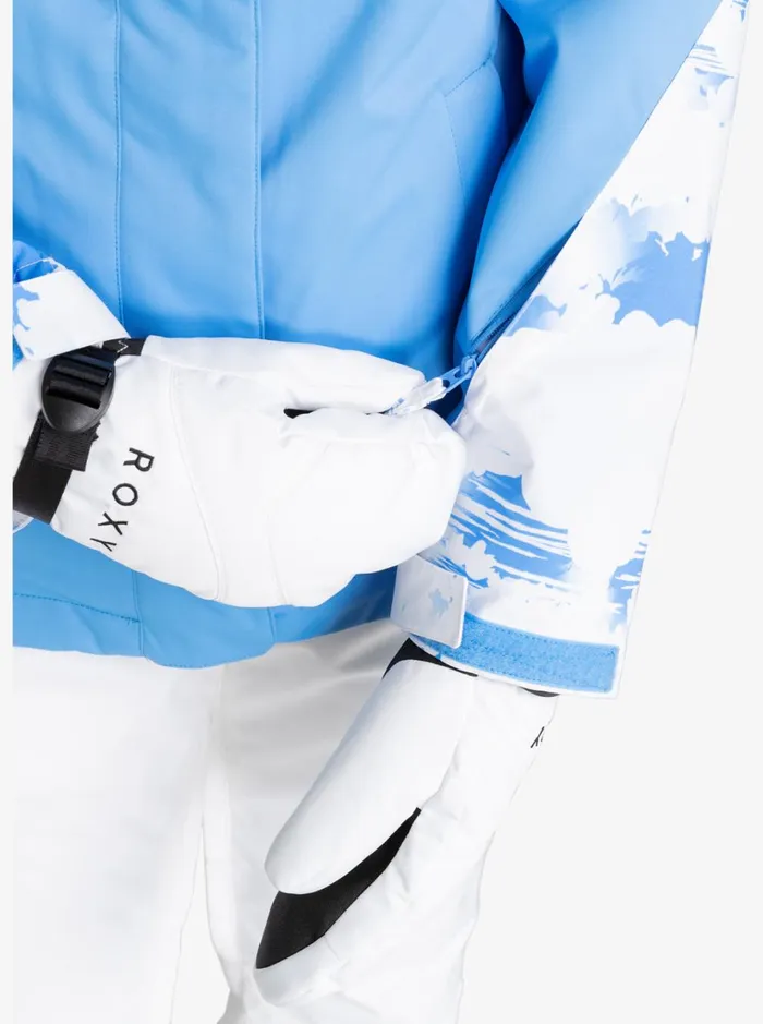 Roxy Snow Jackets Roxy Jetty Block Technical Snow Jacket Azure Blue Clouds 8211 Women