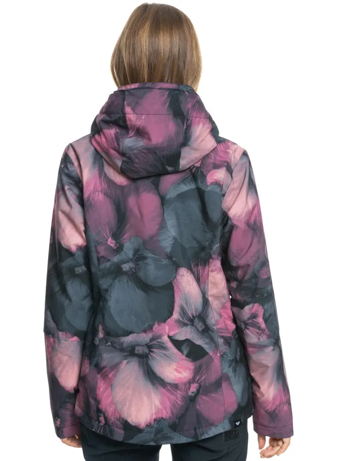Roxy Snow Jackets Roxy Jetty Technical Snow Jacket True Black Pansy Pansy 8211 Women