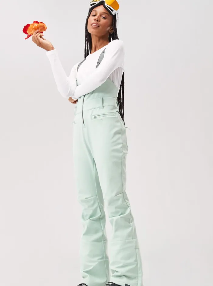 Roxy Snow Pants Summit Technical Snow Bib Pants Cameo Green 8211 Women