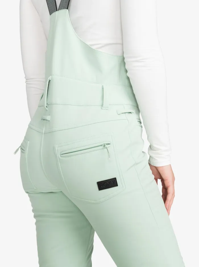 Roxy Snow Pants Summit Technical Snow Bib Pants Cameo Green 8211 Women