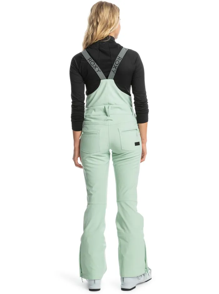 Roxy Snow Pants Summit Technical Snow Bib Pants Cameo Green 8211 Women