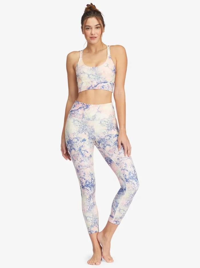 Roxy Sports Bras Kaileo Elongated Sports Bra Bright White Concrete Jungle 8211 Women